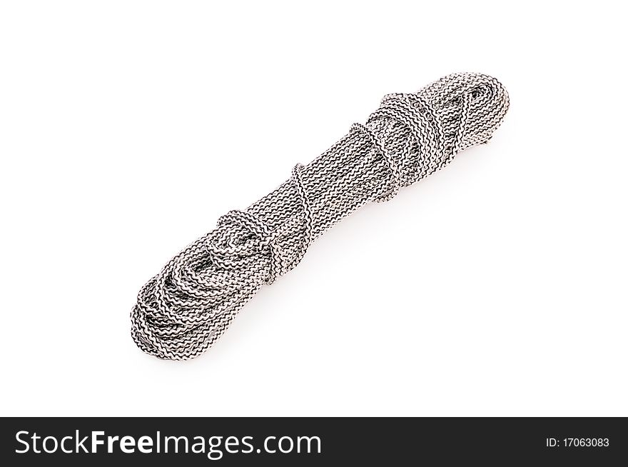 Rope hank. Isolated object on a white. Rope hank. Isolated object on a white