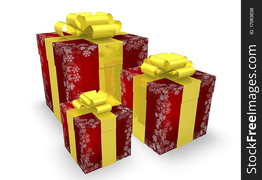 Christmas Gift Boxes in 3D