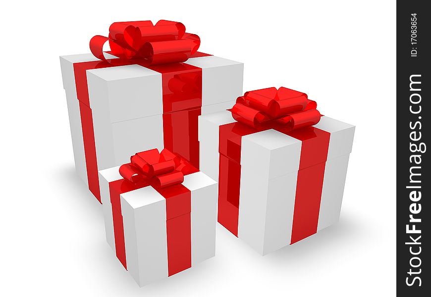 Christmas Gift Boxes in 3D