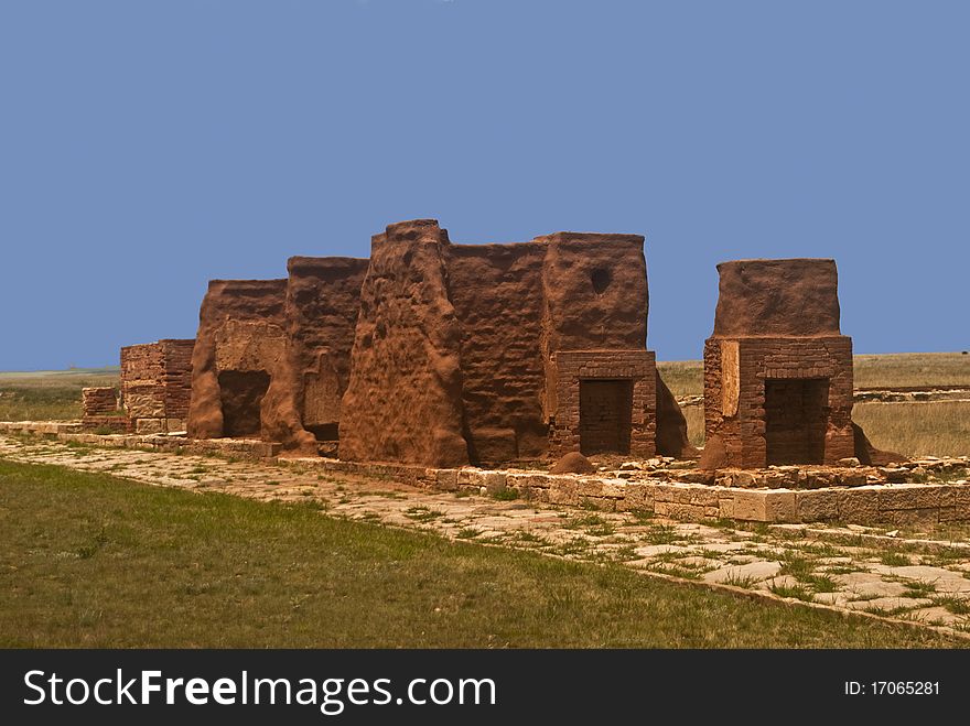 Ruins of old Fort Union from Fort Union National Historic Park in New Mexico