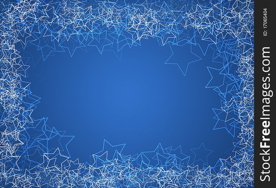 Winter Christmas Frame With Stars