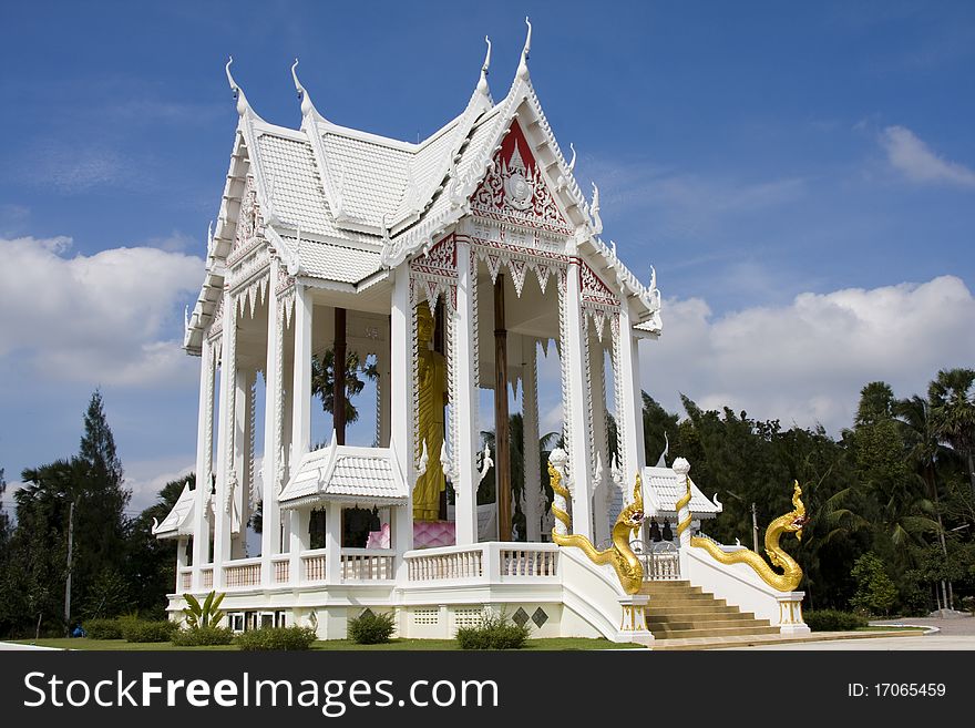 White temple nearby Hua Hin, Thailand