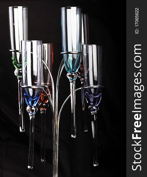 Colorful Champagne Glasses