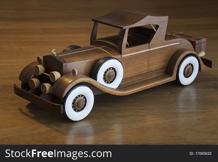 Retro wood car