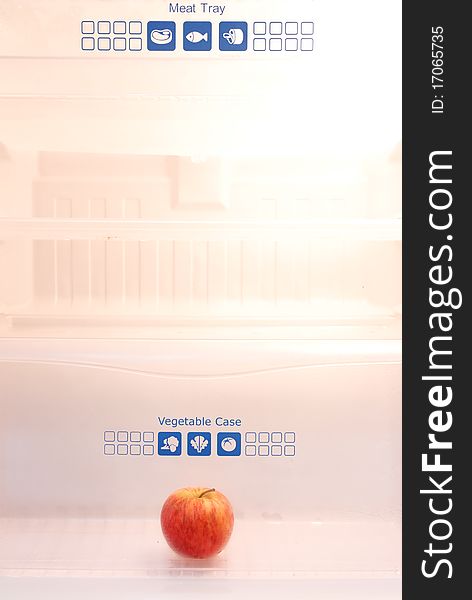 Apple In Refrigerator