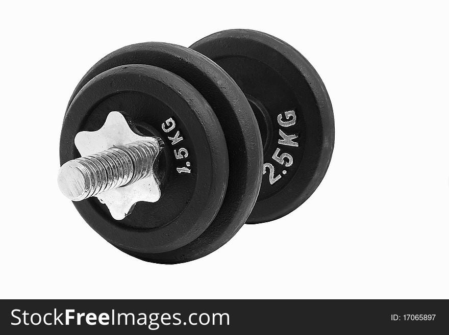 Dumbbell weights isolated on a white background. Dumbbell weights isolated on a white background.