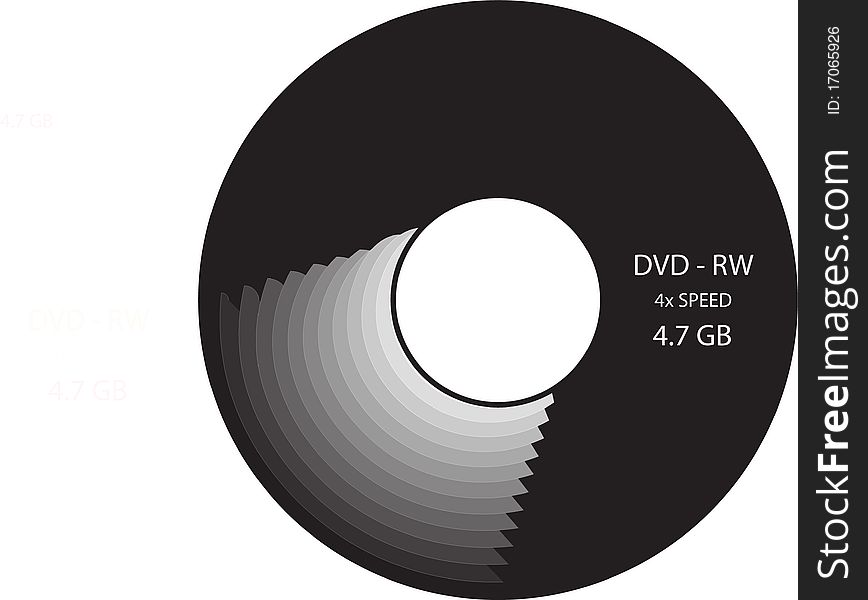 Cd dvd black disc on a white background. Cd dvd black disc on a white background