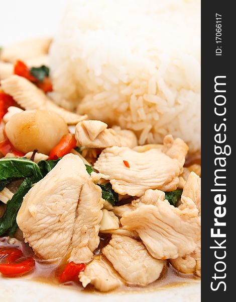 Hot And Spicy Traditional Thai Style With Rice