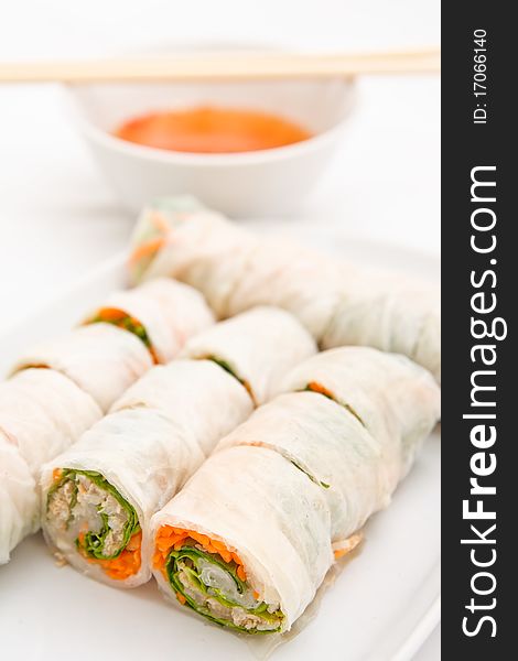 Vegetable rolls in Vietnamese style