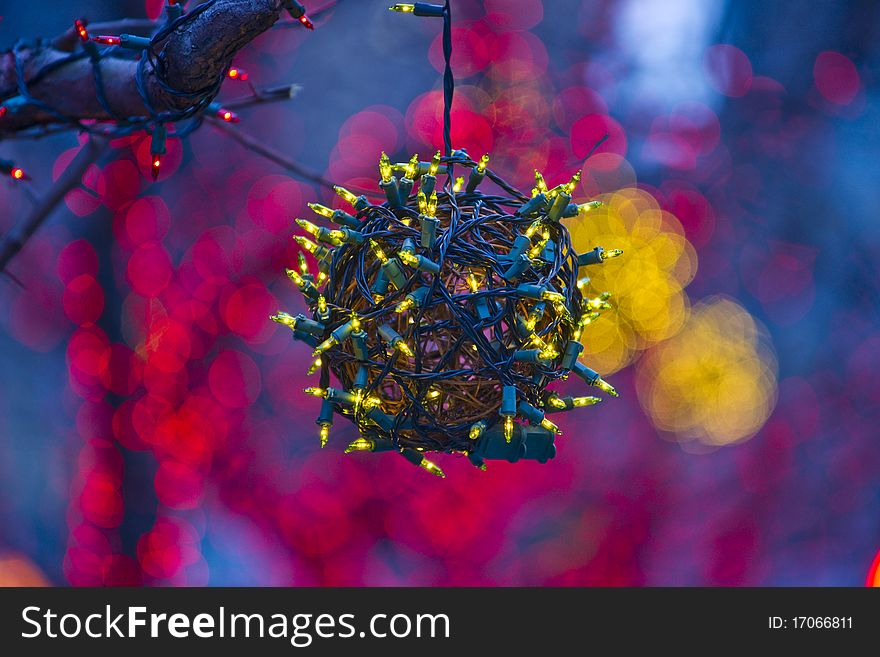 Chrismass holidays decoration with blurred background