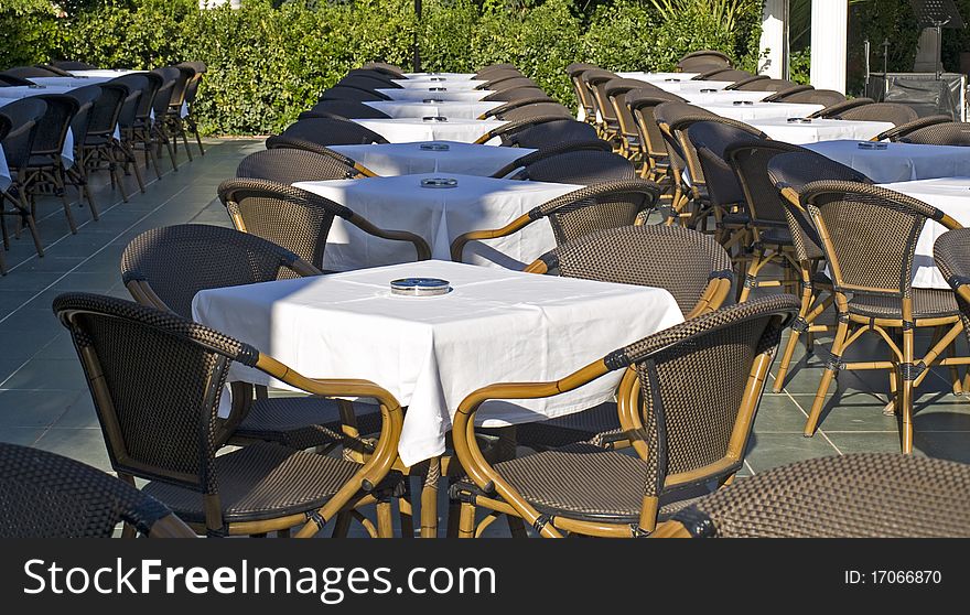 Table and chairs in outdoor