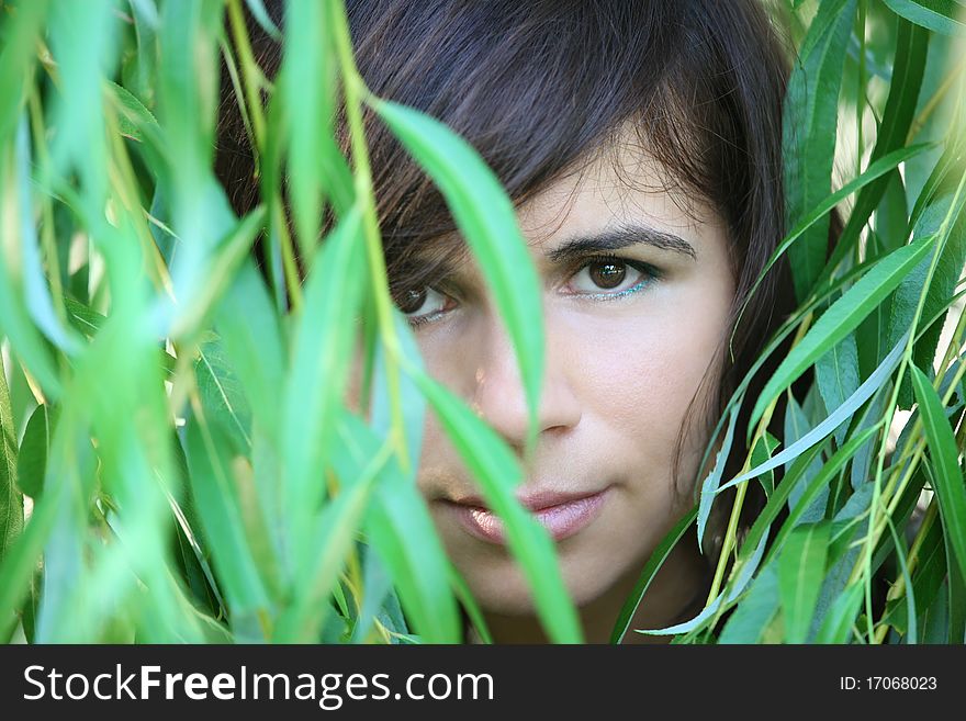Girl In Foliage