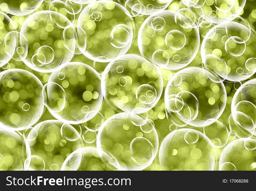Abstract green background from bubbles. Abstract green background from bubbles