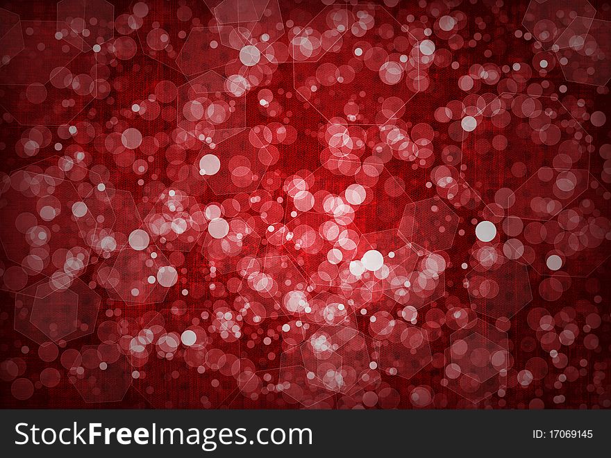 Red abstract christmas background with snowflakes