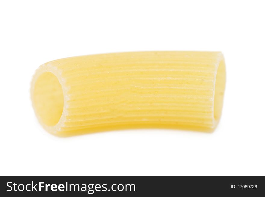 Closeup of pasta isolated on white