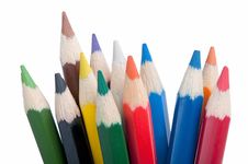 Stack Of Colored Pencils, Close-up Royalty Free Stock Image Stack Of Colored Pencils, Close-up Royalty Free Stock Image