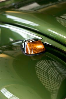 Direction Light On Old Car Stock Image