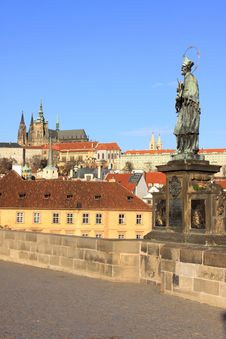 View On The Summer Prague Gothic Castle Royalty Free Stock Photography View On The Summer Prague Gothic Castle Royalty Free Stock Photography