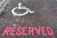 Reserved Parking Lot For The Handicap Stock Image Reserved Parking Lot For The Handicap Stock Image