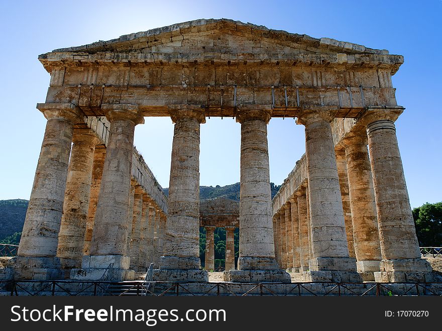 Ancient temple at Segesta Sicily. Ancient temple at Segesta Sicily