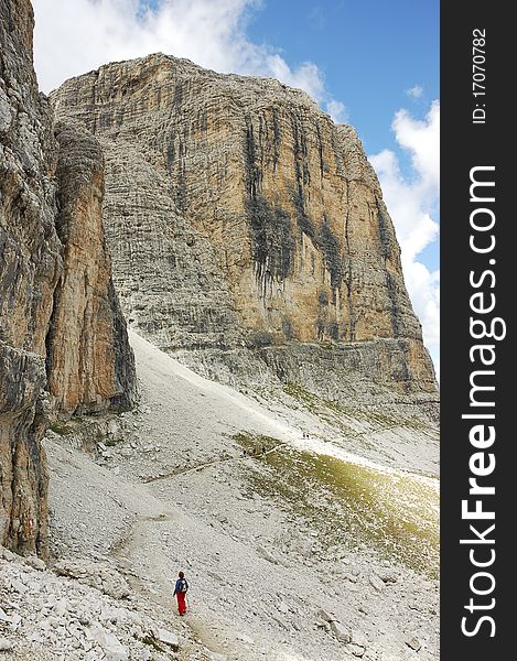 Trek In Italian Dolomites.