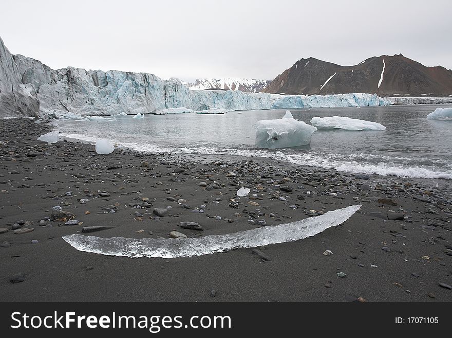 Arctic Landscape - Glacier And Mountains