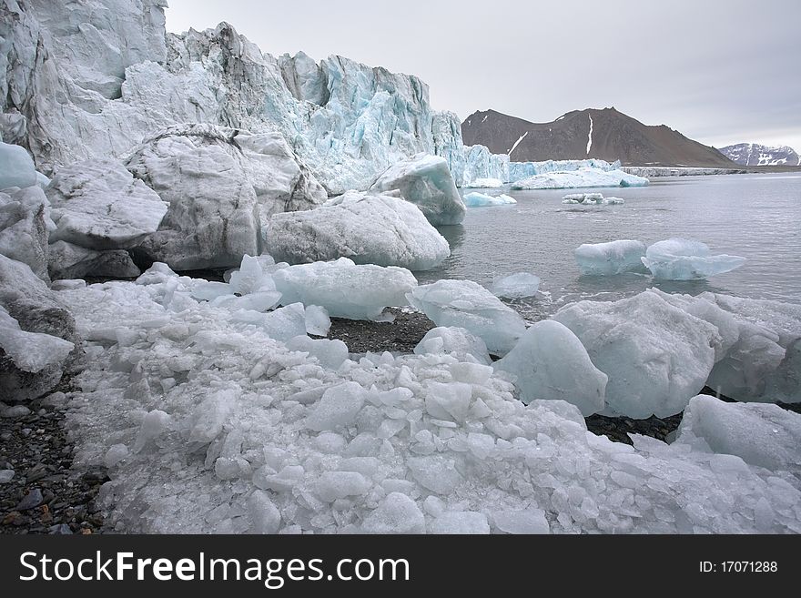 Arctic Landscape - Glacier And Mountains