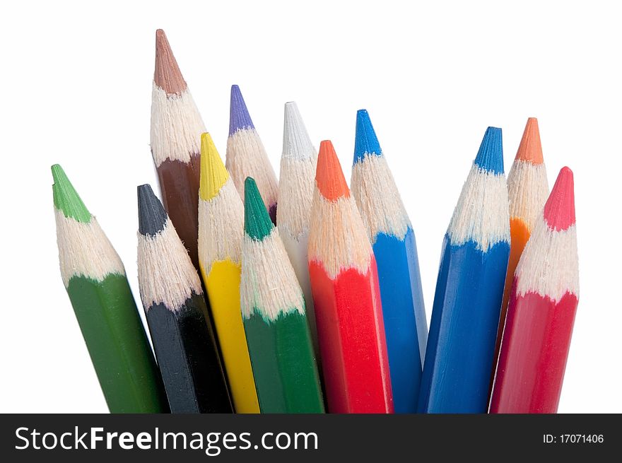 Stack Of Colored Pencils, Close-up