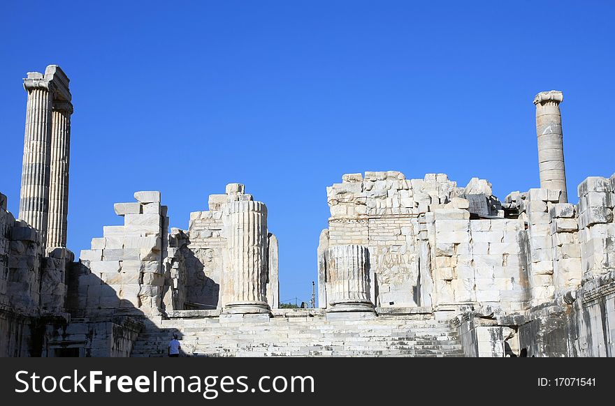 The Temple of Apollo in antique city of Didyma, Aydin. The Temple of Apollo in antique city of Didyma, Aydin.