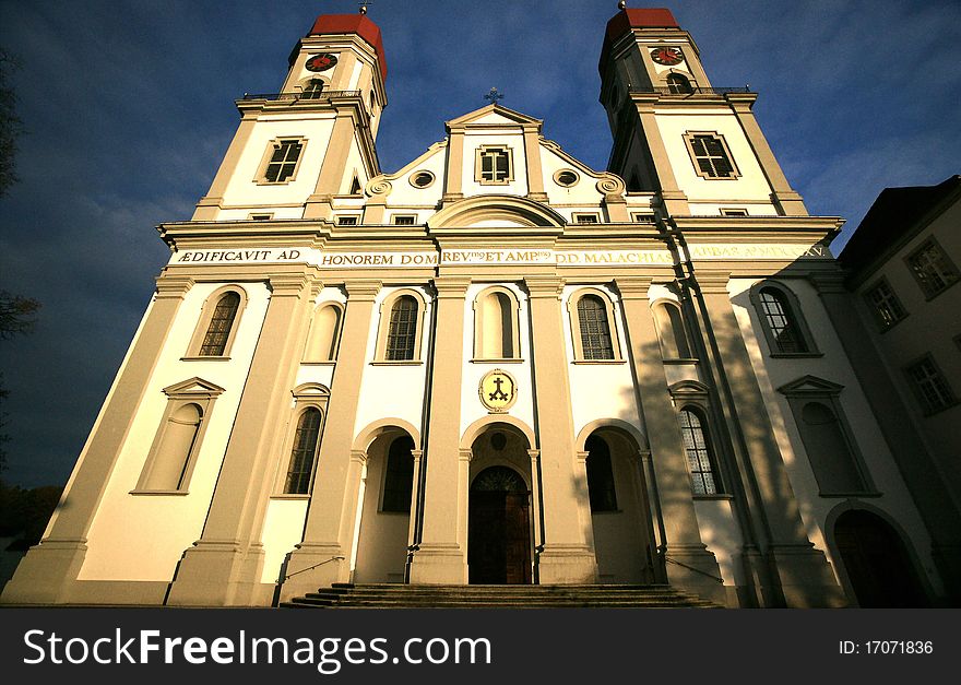 The Swiss Cistercian monastery of St. Urban in Luzerne County, Switzerland, is an example of the Baroque architectural style. The Swiss Cistercian monastery of St. Urban in Luzerne County, Switzerland, is an example of the Baroque architectural style.