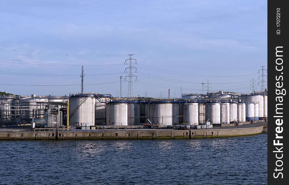 Chemical plant of big city in north europe