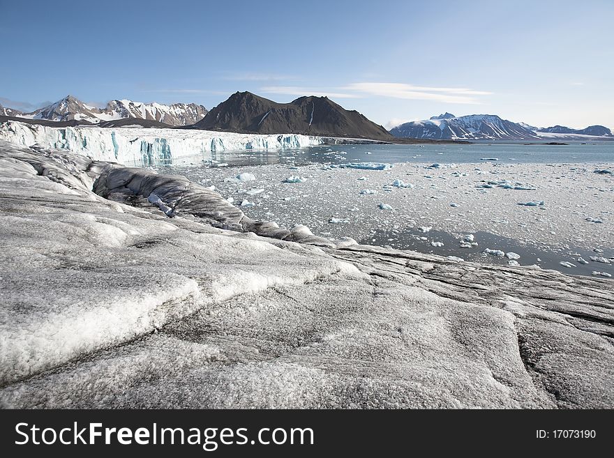 Arctic Landscape - Glacier And Mountains