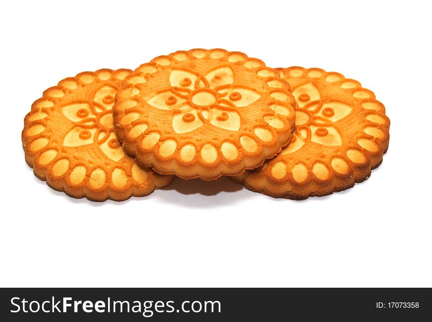 Photo of the cookies on white background. Photo of the cookies on white background