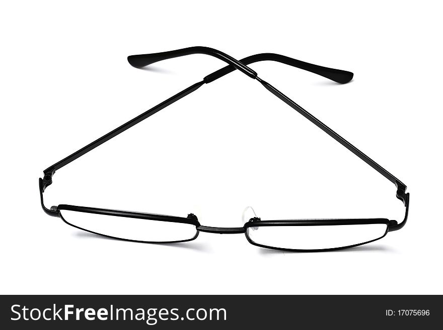 Reading glasses isolated on white background