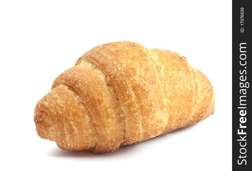 Croissants on a white background