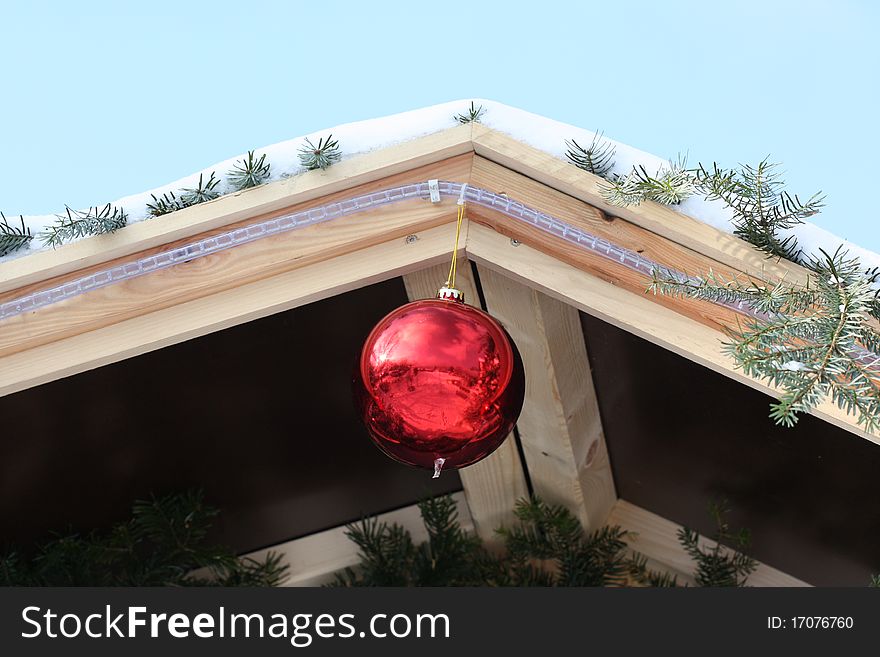 Christmas Decorations On The Roof