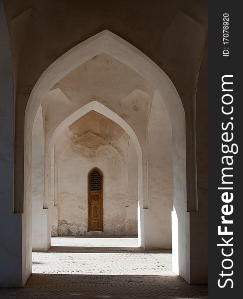 Very tight door in Khazrat Imam complex of Shakhrisabz. Very tight door in Khazrat Imam complex of Shakhrisabz