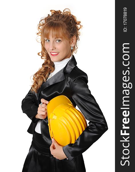 Business Woman With Safety Hat