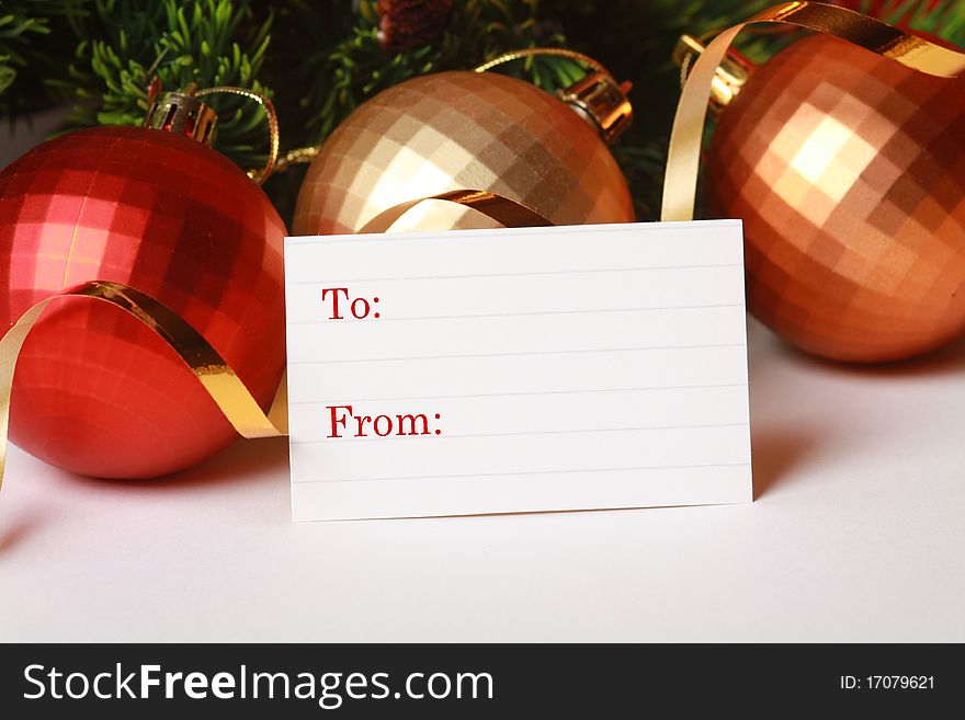 Blank Christmas Paper Tag