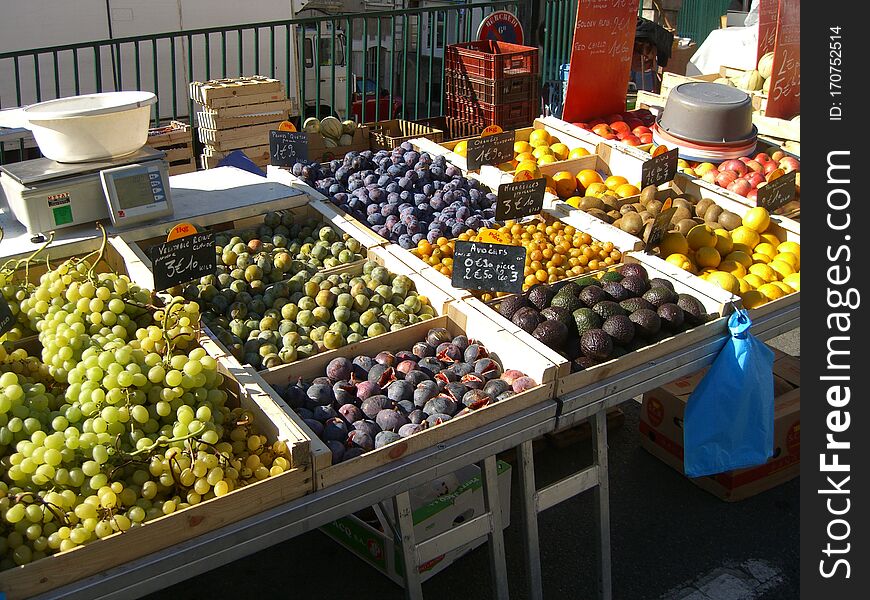 Fruit produce in a French market