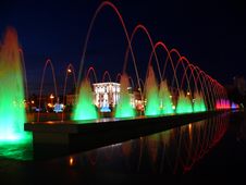 Color Fountains In Kazan Stock Images Color Fountains In Kazan Stock Images