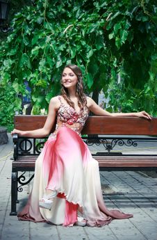 Beautiful Young Lady In The Park Stock Images