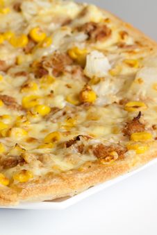 Pizza Served On A Plate Royalty Free Stock Photography Pizza Served On A Plate Royalty Free Stock Photography