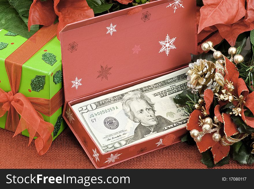 A gift of money for Christmas. A gift of money for Christmas