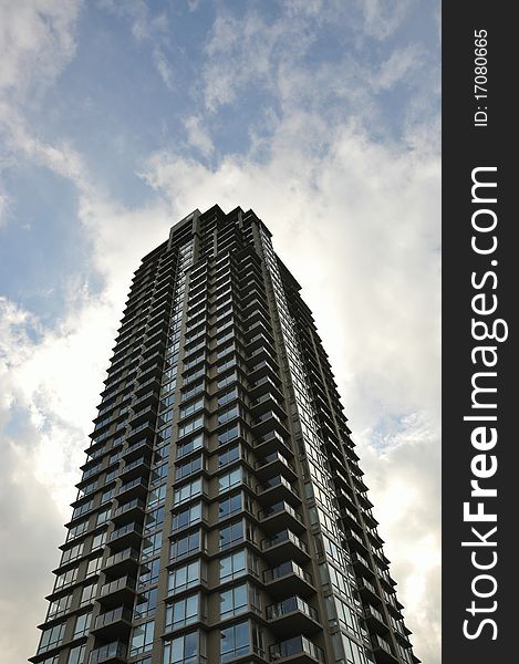 Beautiful apartment building with blue sky. Beautiful apartment building with blue sky