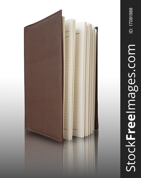 Brown Cover Notebook Vertically