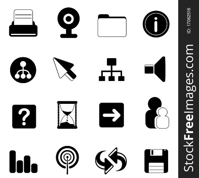 vector set of internet icons vector