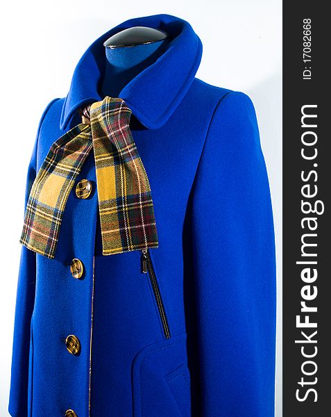 Blue autumn female  coat