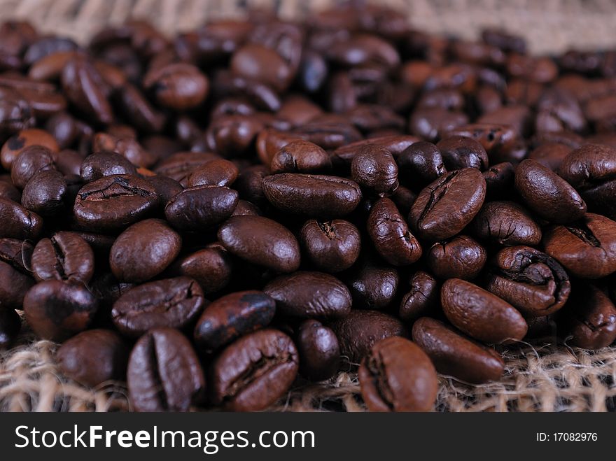 Close up of kafe bean