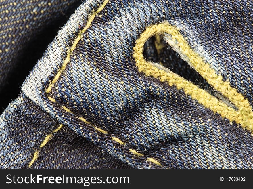 Macro shot of jean texture